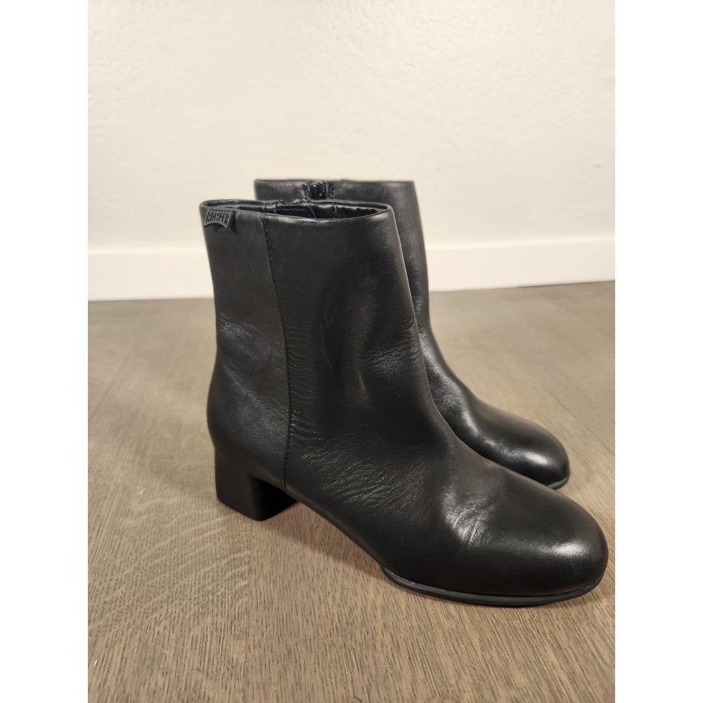 New Black Camper Women's Katie Classic Leather Ankle Boots 37 US 6.5 7 Booties